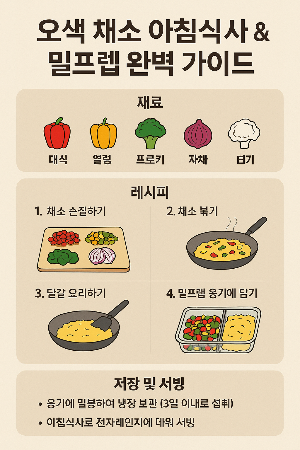 오색 채소 아침식사 &amp; 밀프렙 완벽 가이드