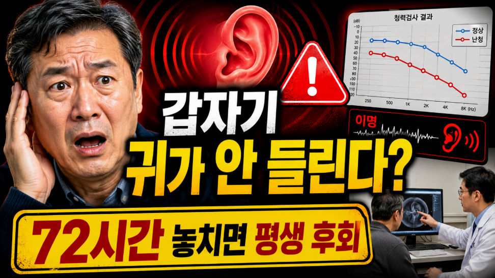 갑자기 귀가 안 들린다. 이미지사진