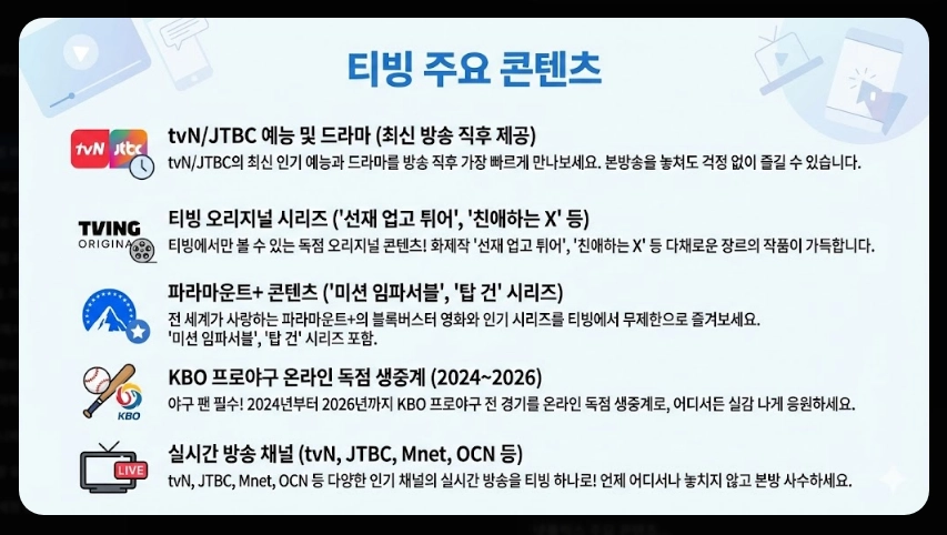 넷플릭스 티빙 비교 2025 최신 완벽가이드