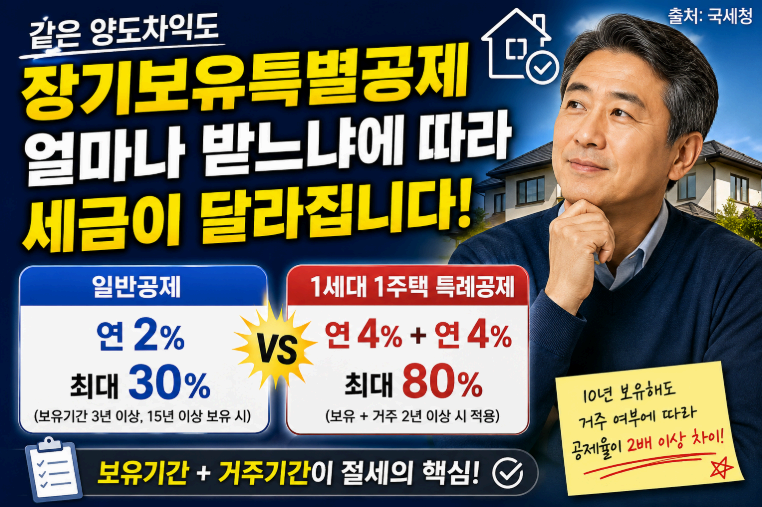 장기보유특별공제 이미지사진
