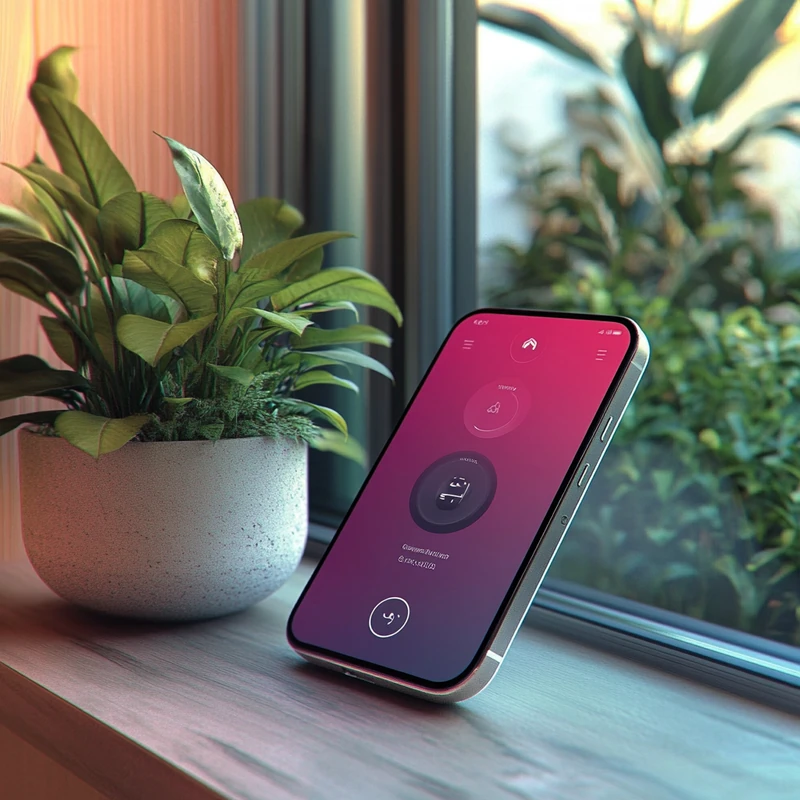 원격 제어와 에너지 모니터링을 제공하는 LG 에어컨의 스마트 앱 인터페이스가 직관적 디자인으로 설계되어 사용자 경험을 향상시킨다.