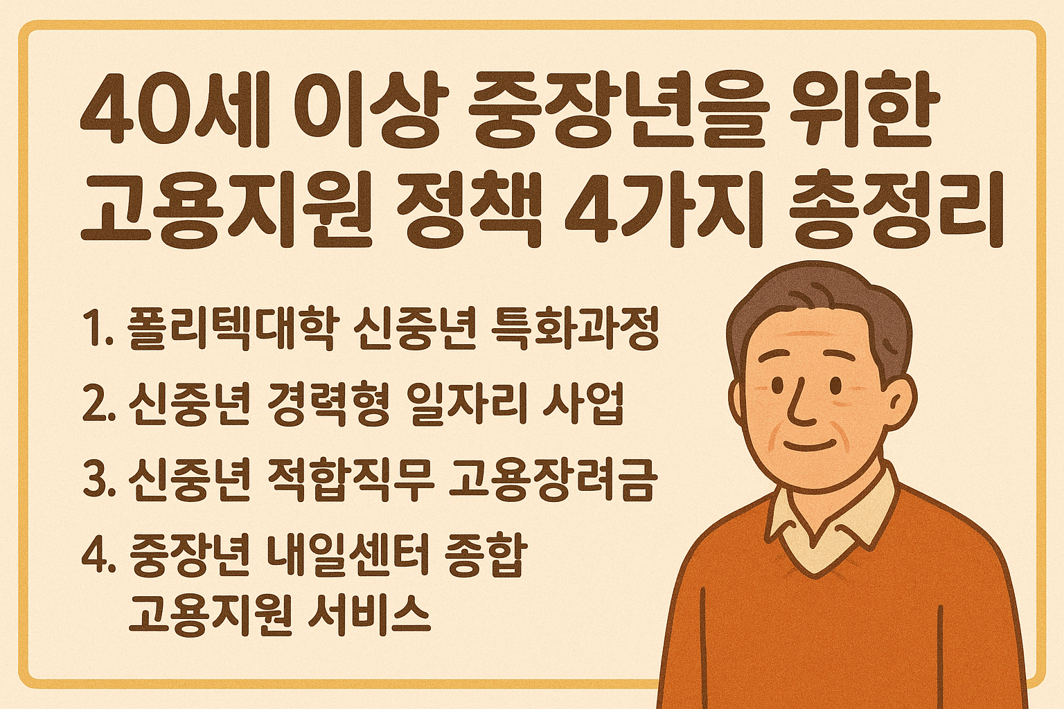 고용지원 정책 4가지 총정리