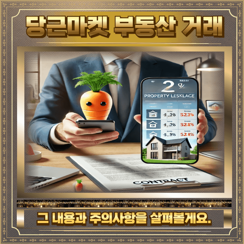 당근마켓 부동산 계약 거래 사기 주의사항