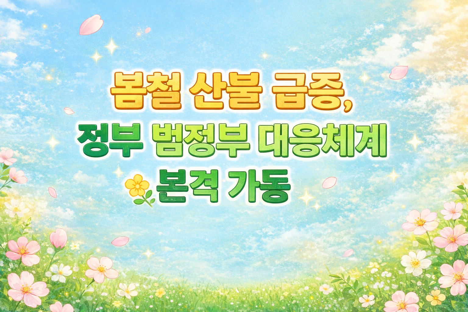 2026년 봄 산불 증가, 정부 산불 예방 대책 총정리