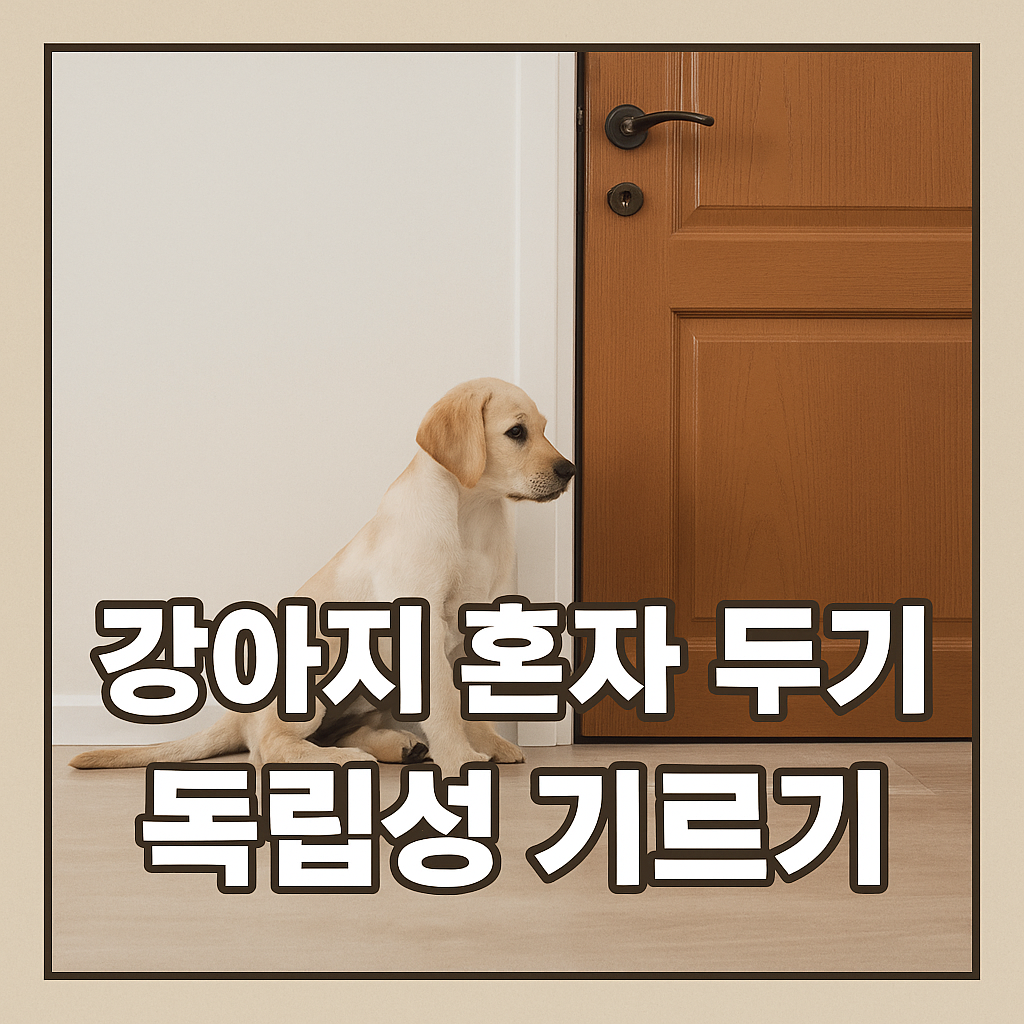 강아지 혼자 두기와 독립성 기르기