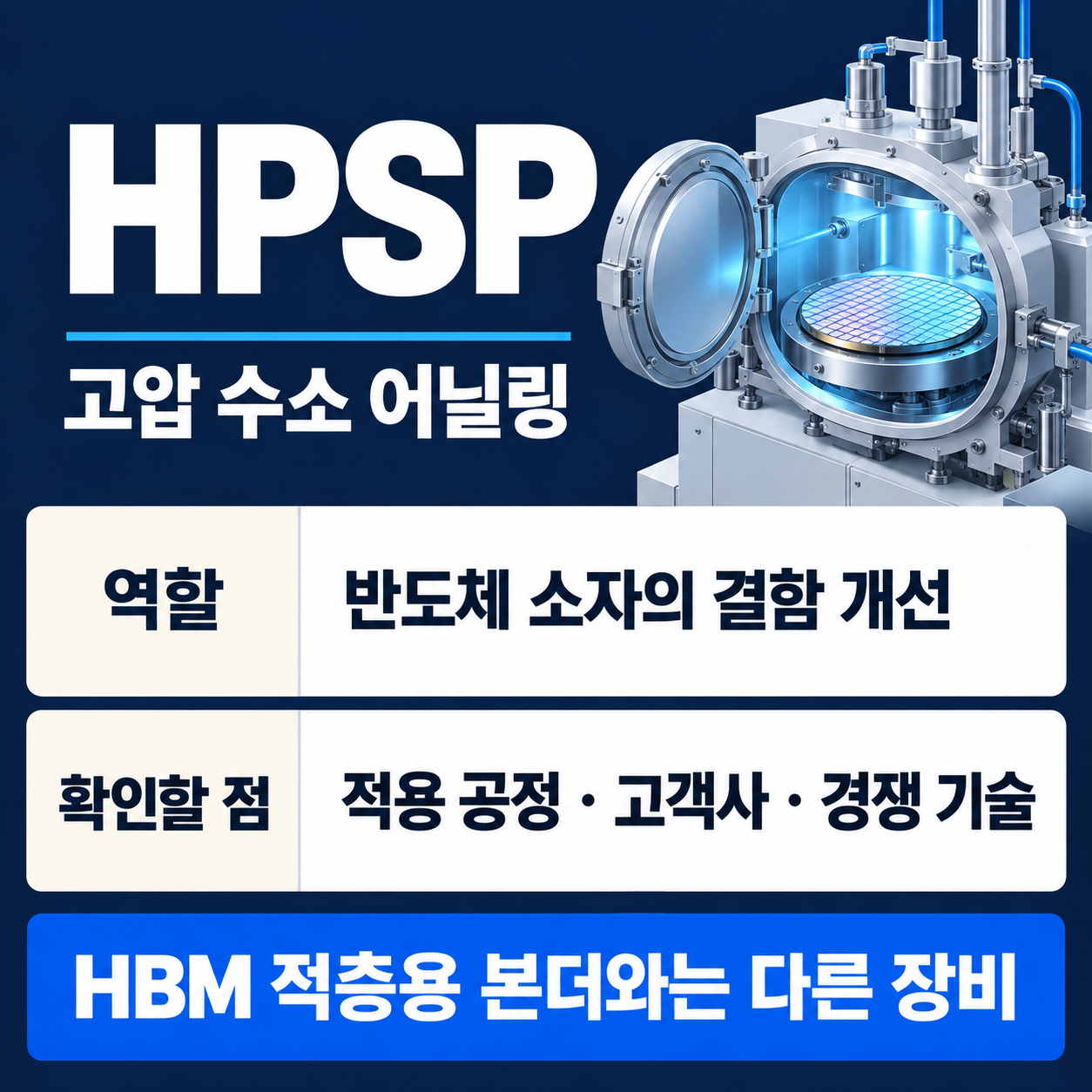 HPSP 고압 수소 어닐링의 역할과 확인할 점