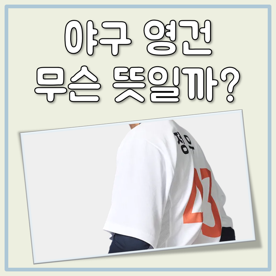 야구 영건 뜻