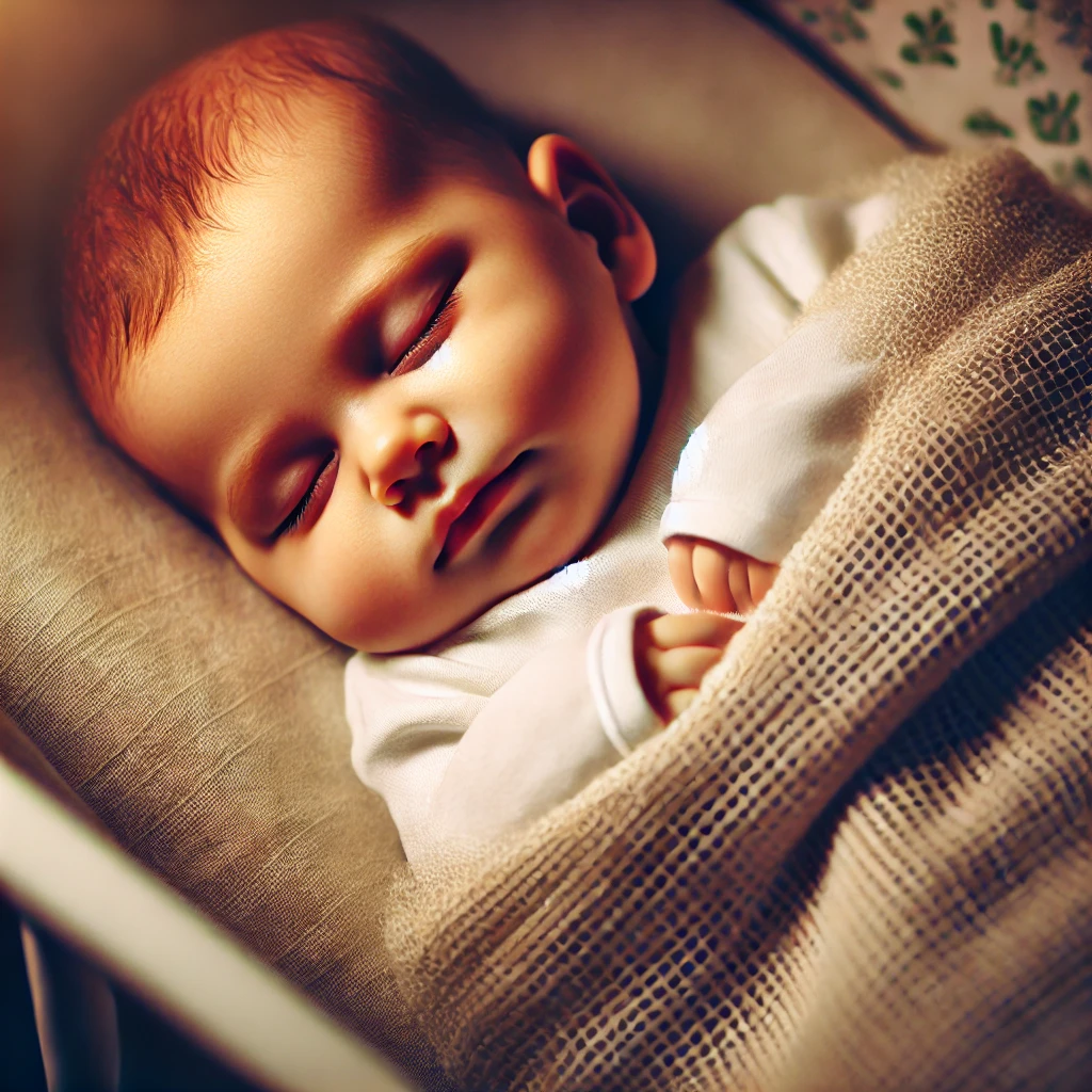 편안한 낮잠을 자는 아기
