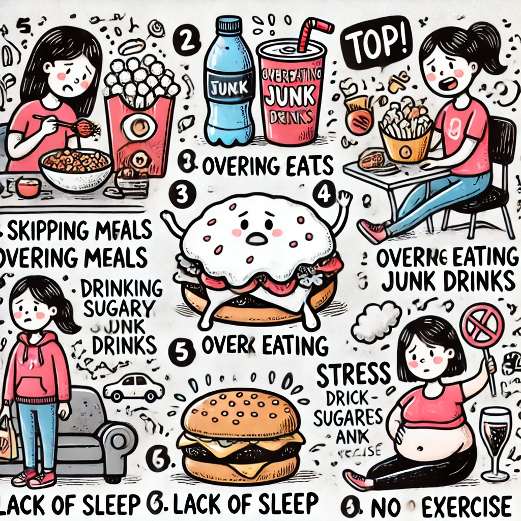 🚫 다이어트할 때 피해야 할 생활 습관 TOP 7 🚫