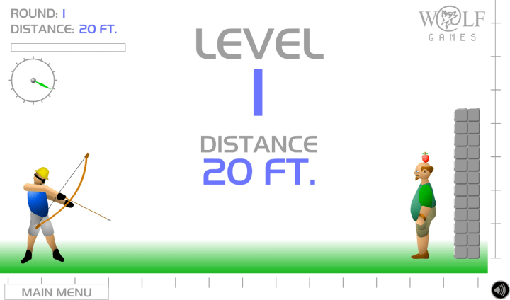 애플슈터-플래시게임-시작-화면