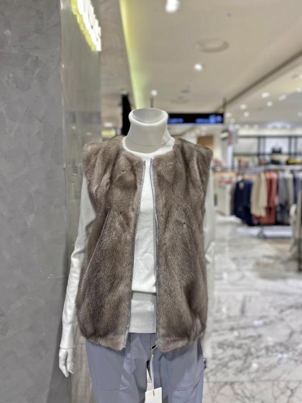 안지크 라운드식 오버핏풀스킨 밍크베스트 DF4MF5950