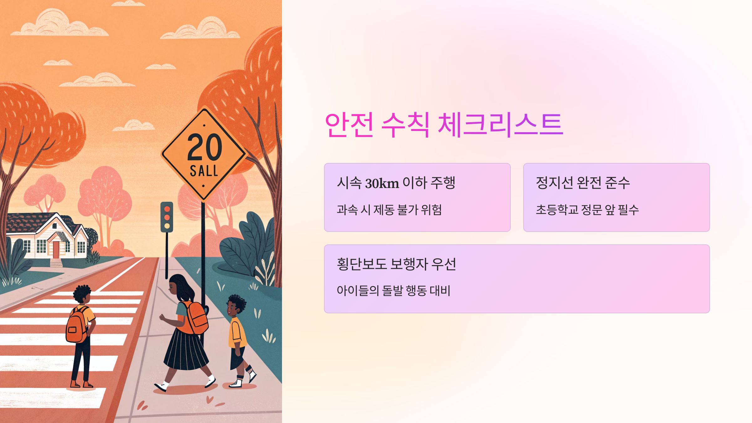 🧾 어린이보호구역 안전 수칙 체크리스트