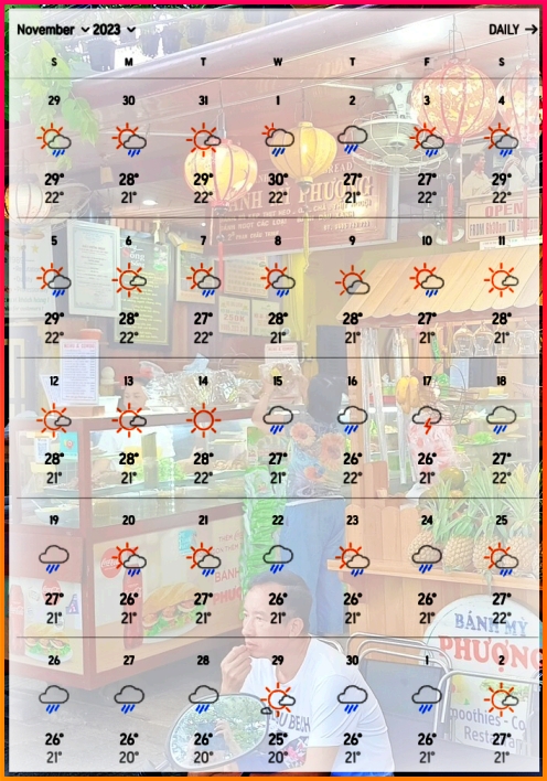 다낭 11월 날씨