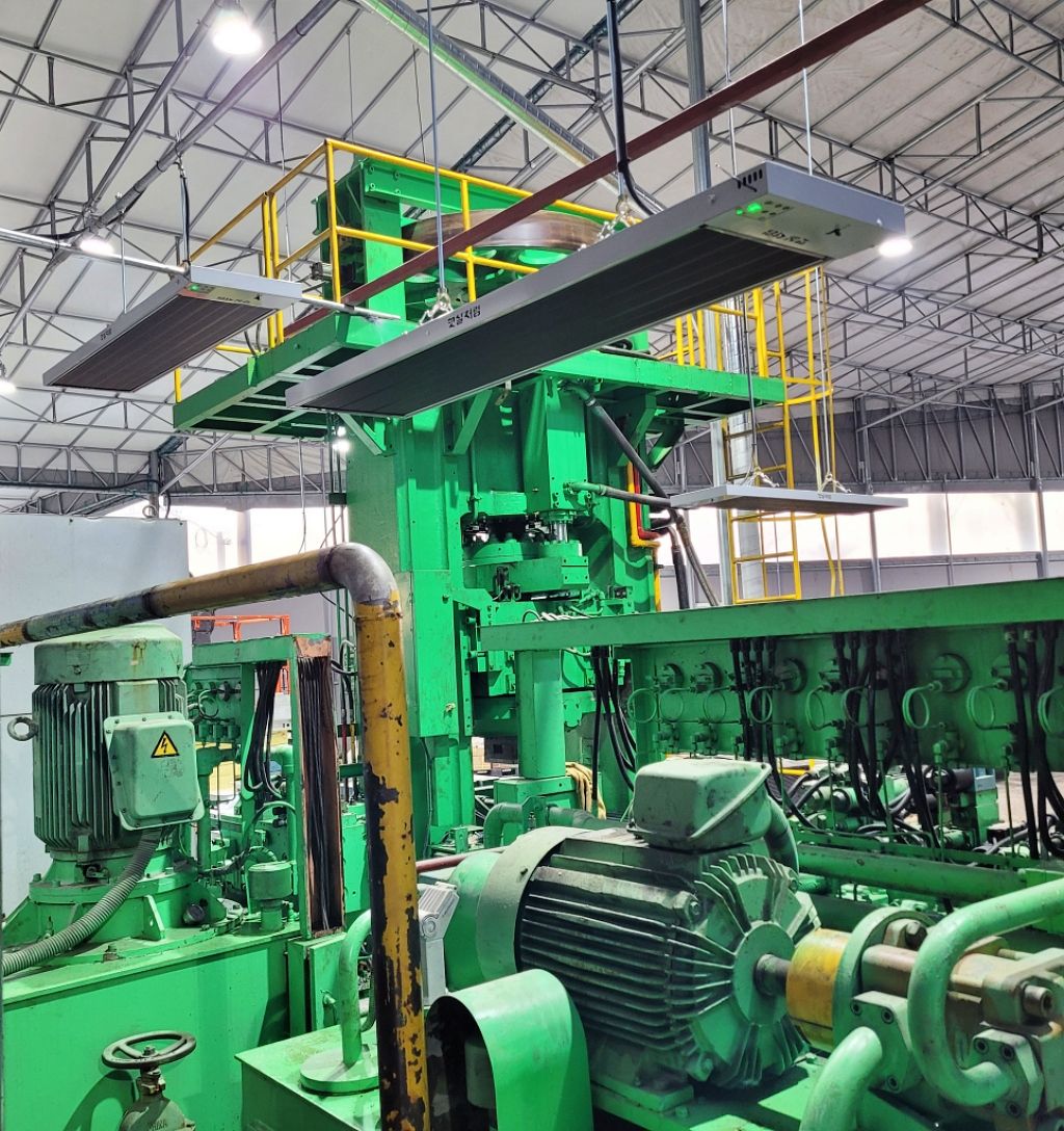 공장 난로 설치현장