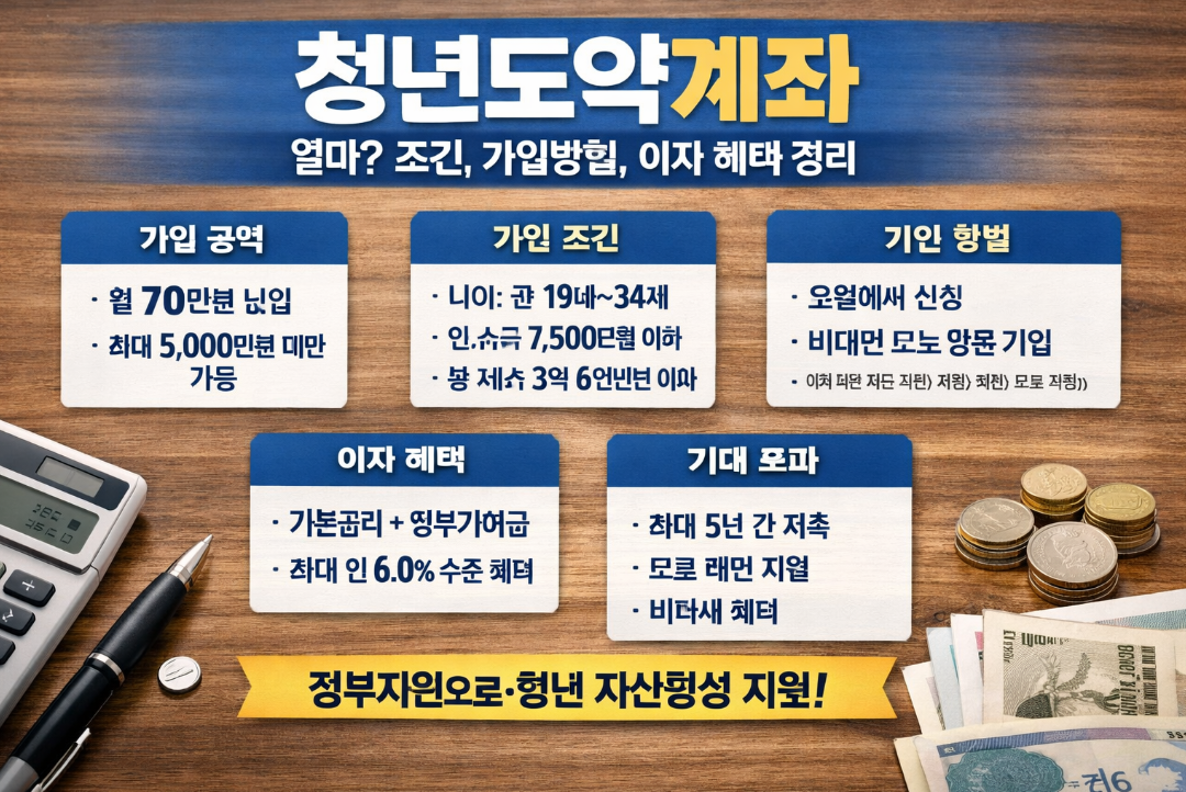청년도약계좌 조건부터 가입 방법 이자까지 3분 완벽 정리