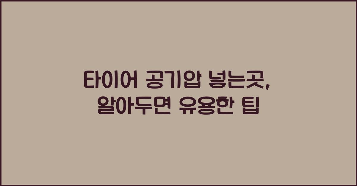 타이어 공기압 넣는곳