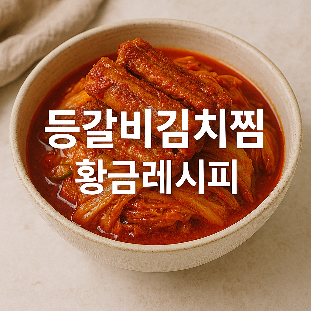 등갈비김치찜 황금레시피