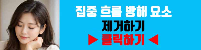집중 흐름 방해 요소 제거하기