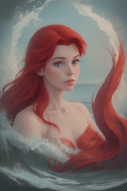 Playground AI로 생성한 그림(1) - 인어공주 아리엘