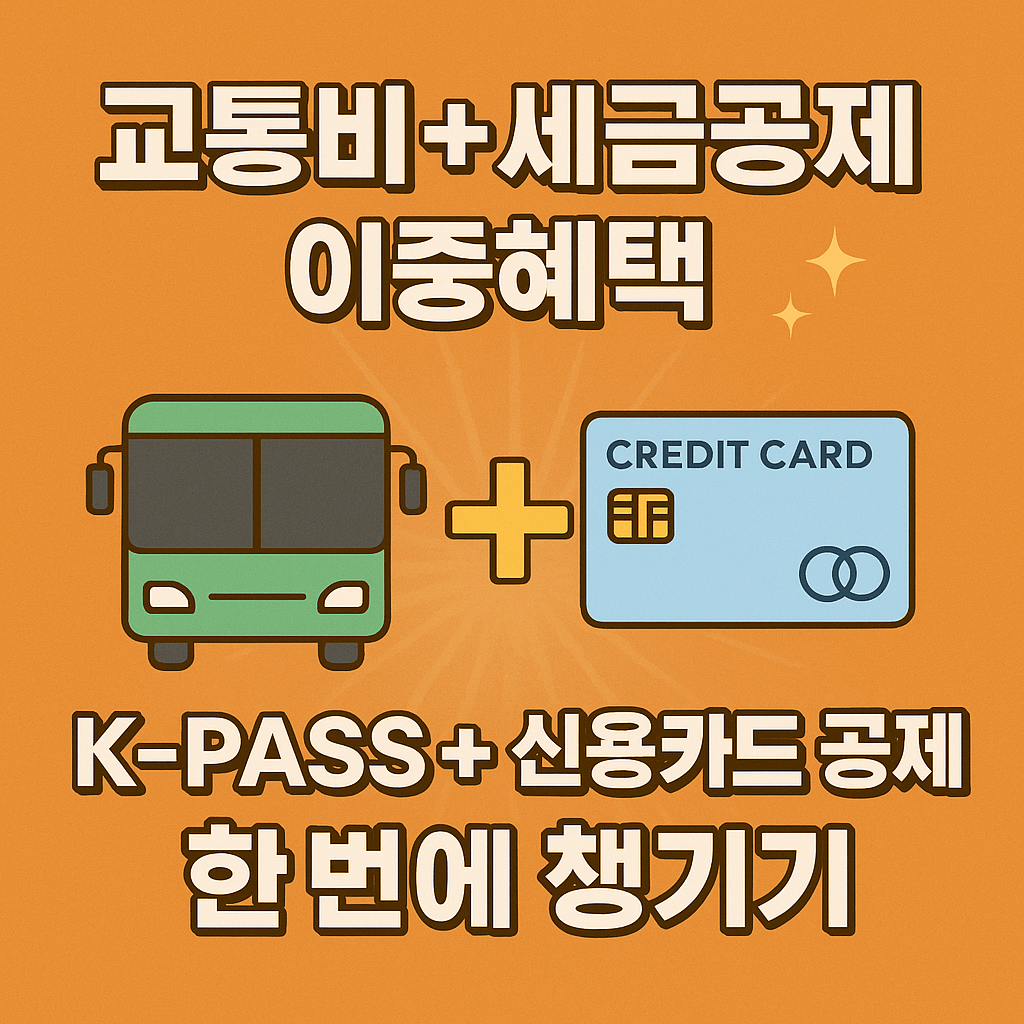 교통비+세금공제 이중 혜택, K-PASS와 신용카드 공제 한 번에