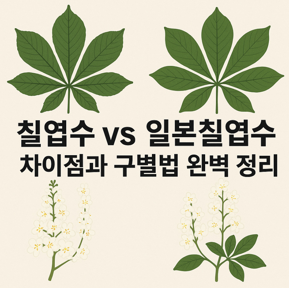 칠엽수 vs 일본칠엽수, 차이점과 구별법 완벽 정리