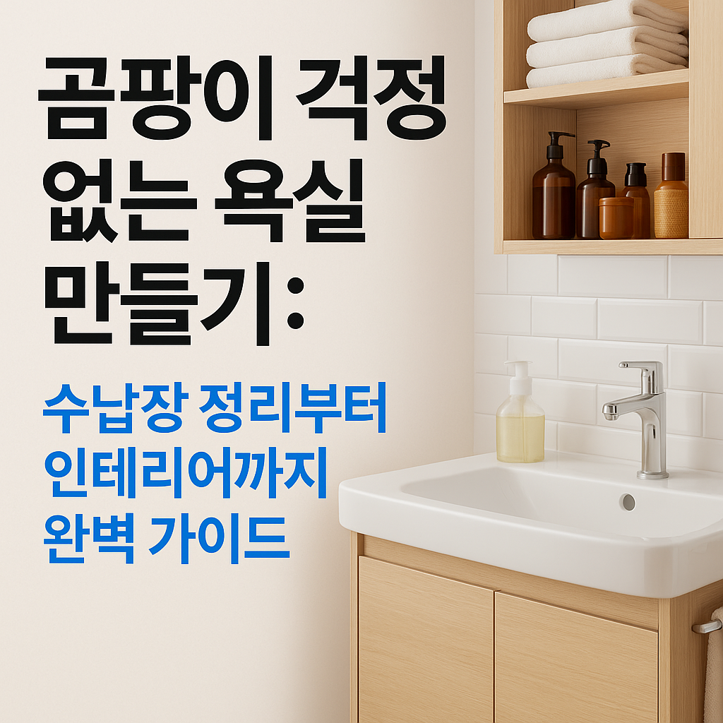 곰팡이 걱정 없는 욕실 만들기: 수납장 정리부터 인테리어까지 완벽 가이드