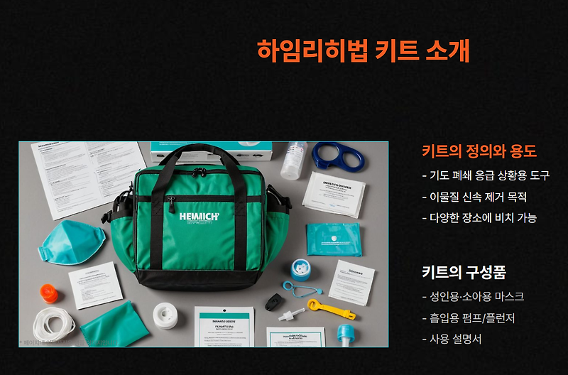 하임리히 키트 구성 예시