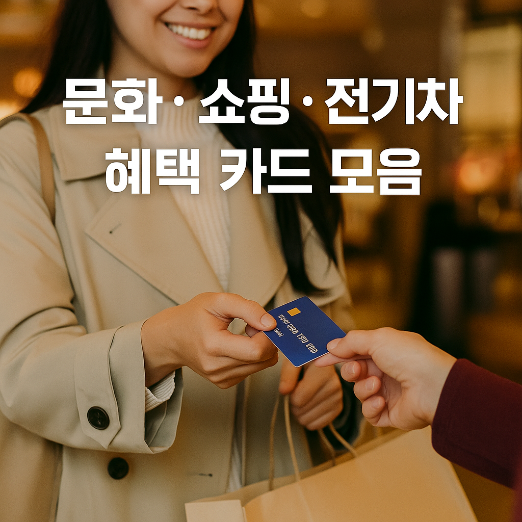 문화&middot;쇼핑&middot;전기차 혜택 카드 모음