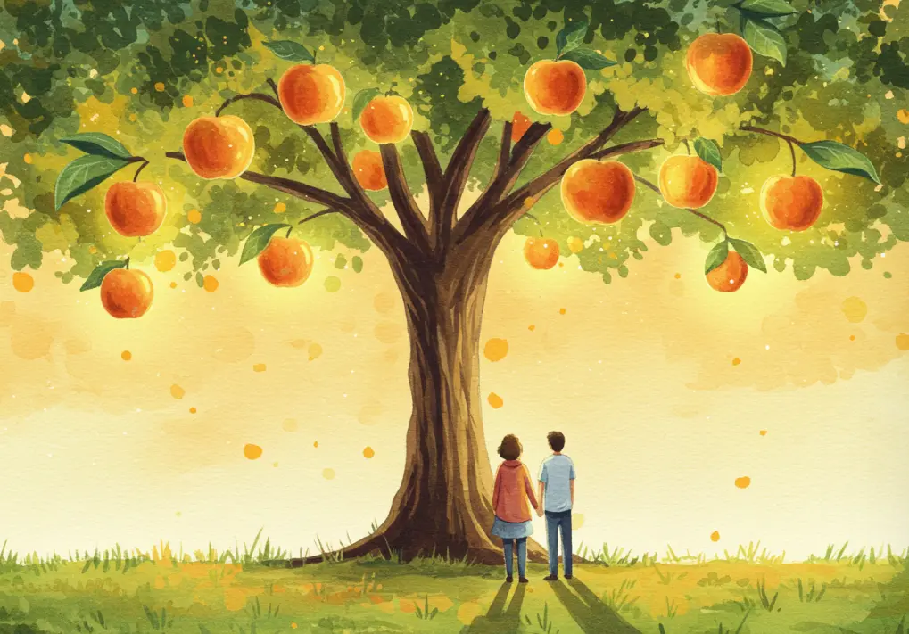 큰 나무에 열매가 가득 달린 꿈