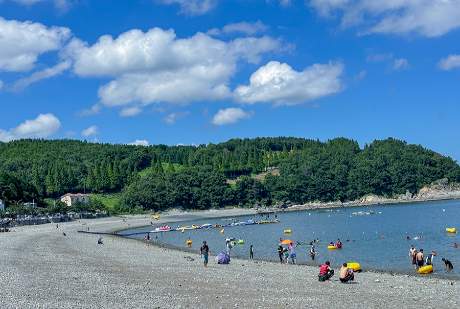 만성리 검은모래해변