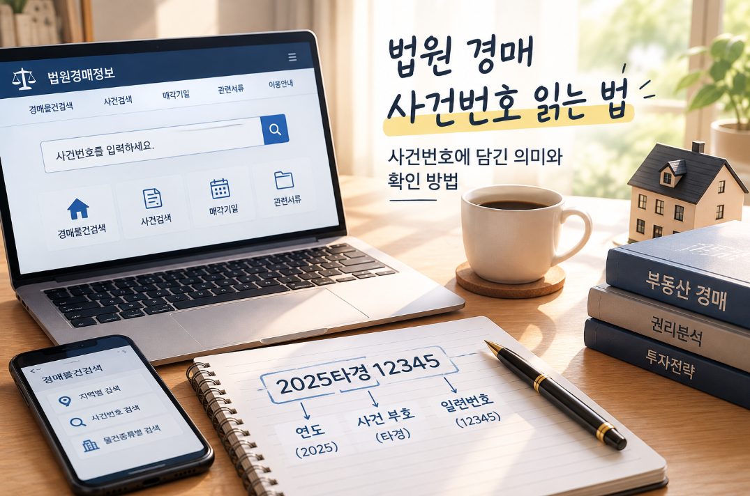 법원 경매 사건번호 읽는 법