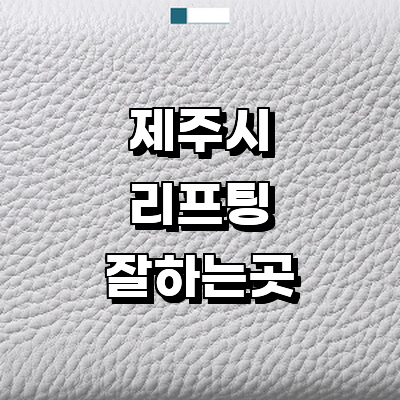 제주 제주시 리프팅 병원