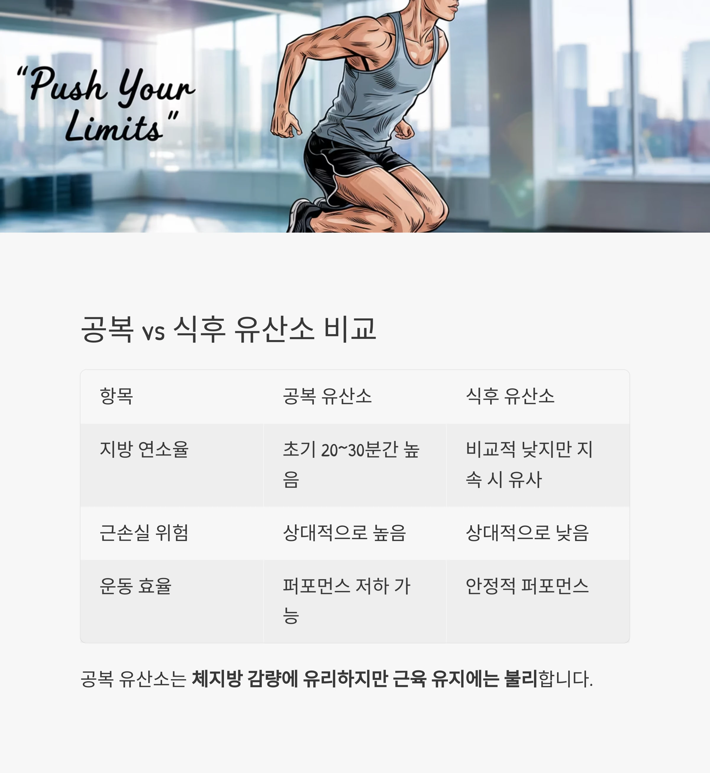 공복유산소