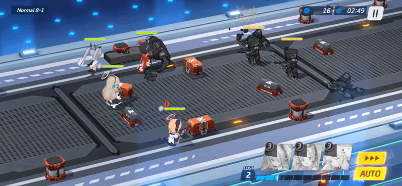 블루 아카이브 관통 속성의 전투 GIF 이미지