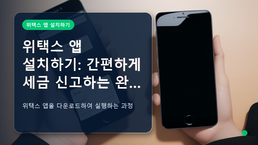 위택스 앱 설치 및 실행 화면 예시