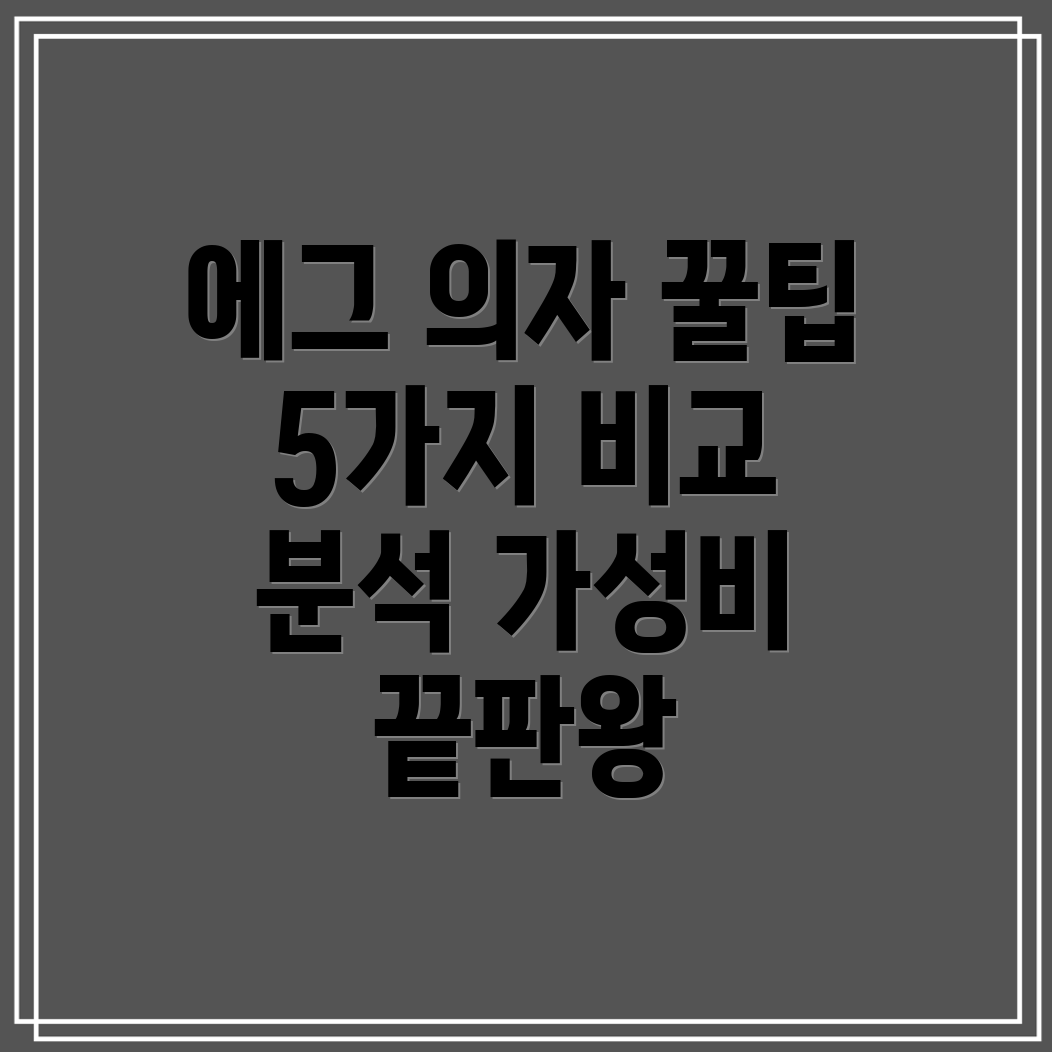 에그안락의자가성비끝판왕5가지비교분석장점단점선택가이드