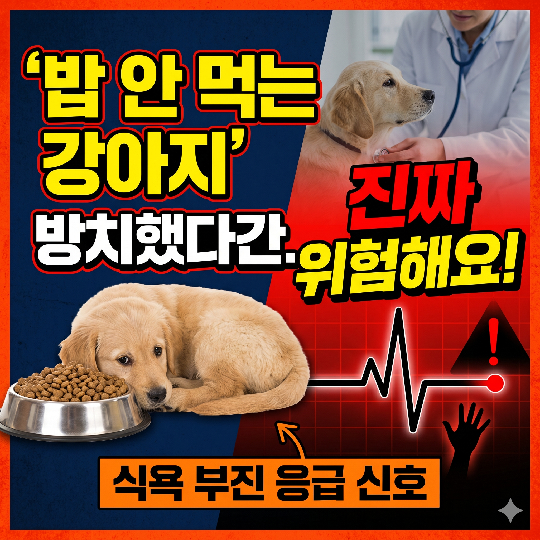 강아지 밥 안 먹는 거 방치했다간 진짜 위험해요