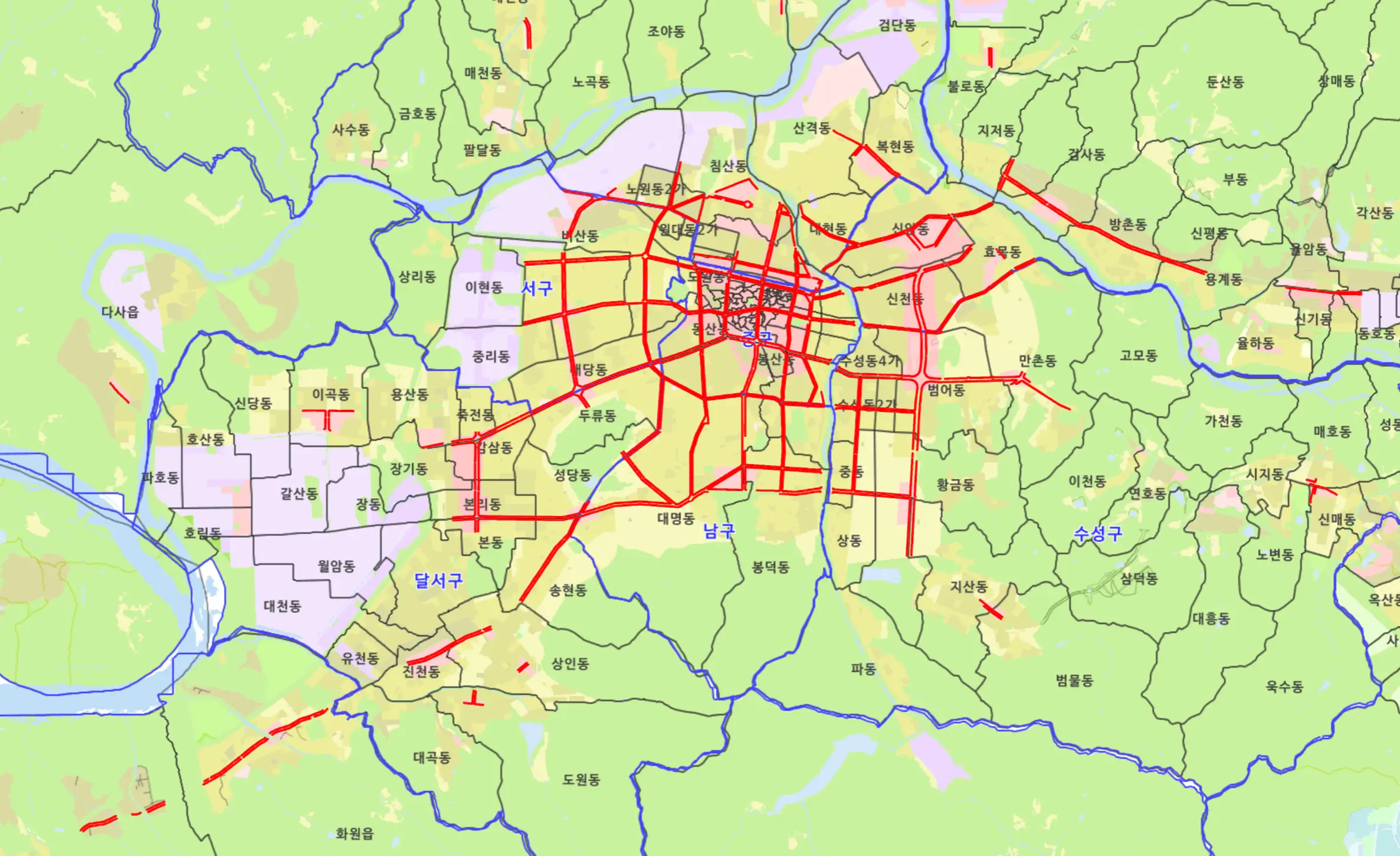 대구시시가지경관지구(중심)