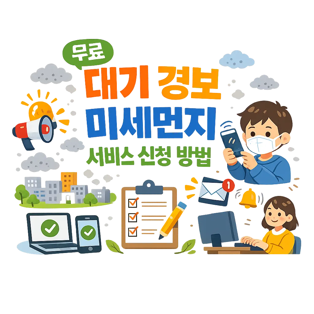 무료 대기 경보 미세먼지 서비스 신청 방법