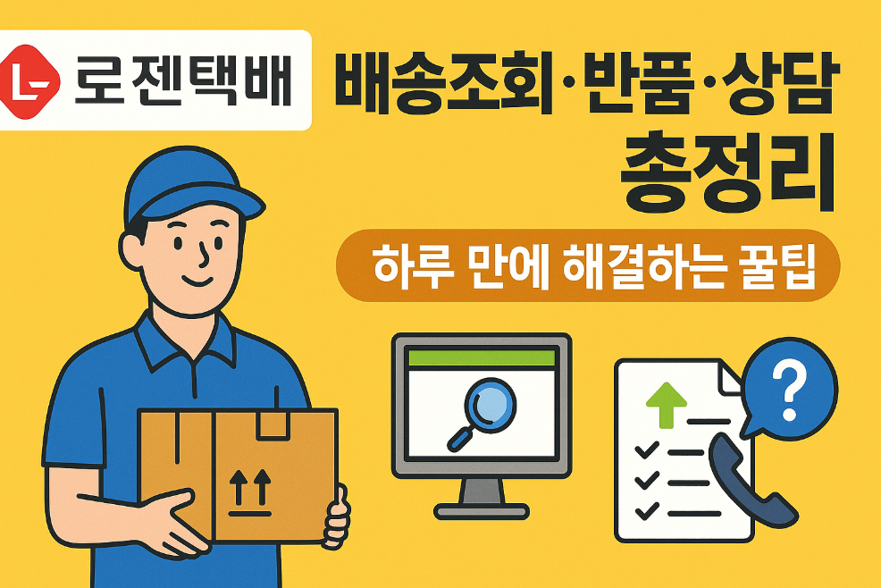 로젠택배 배송조회&middot;반품&middot;상담 총정리