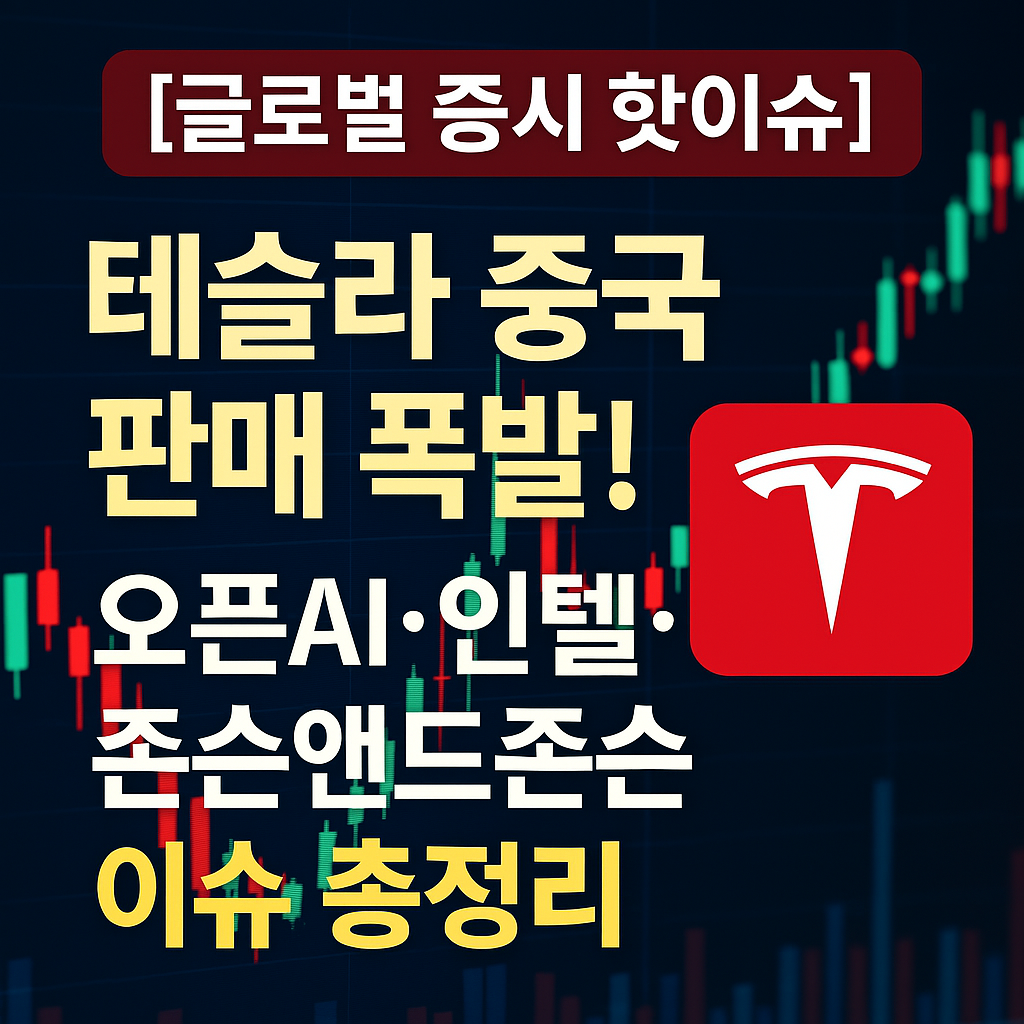 테슬라 중국 판매 폭발&middot;오픈AI 기업가치 급등! 관세 수혜주부터 존슨앤존슨&middot;인텔 이슈까지