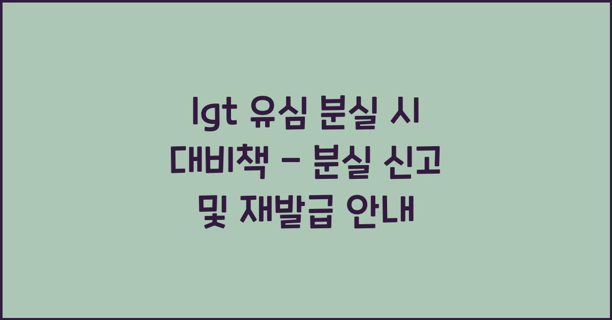 lgt 유심 분실