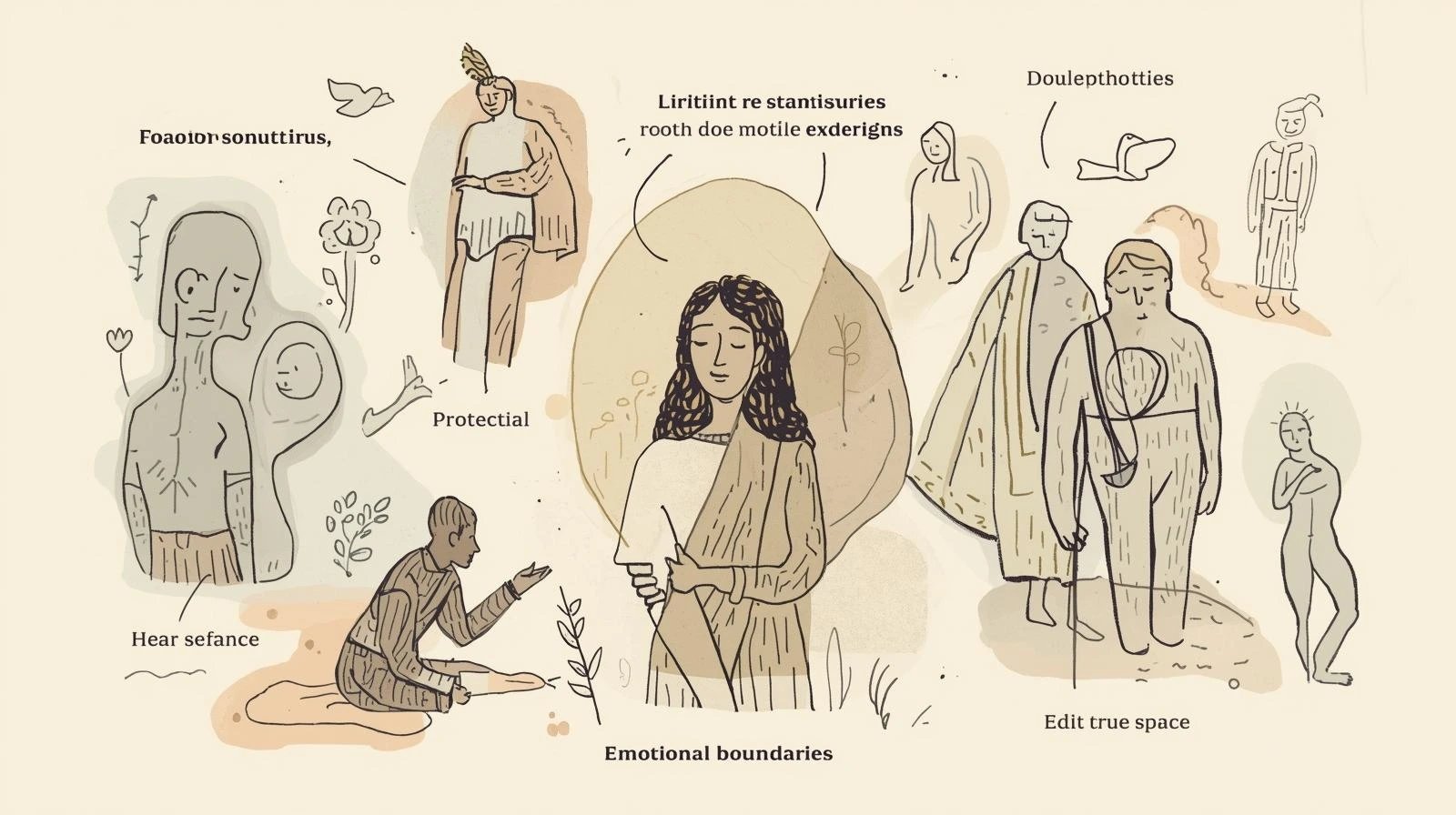 감정적 피로의 단계를 설명하는 인포그래픽