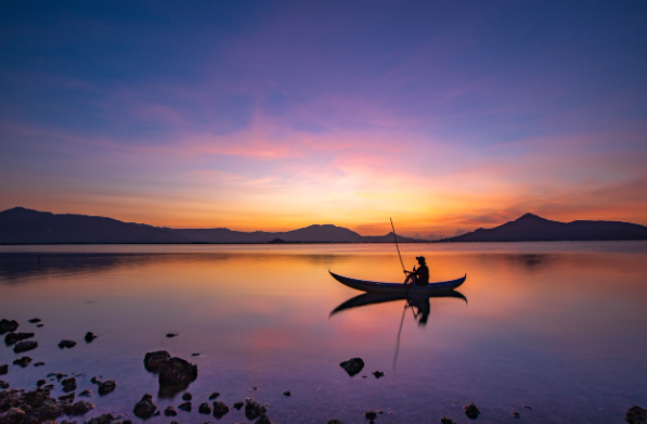 세계 여행 석양 사진