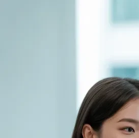 쌍꺼풀 수술 이미지 - 쌍꺼풀 수술 상담을 받고 있는 사람