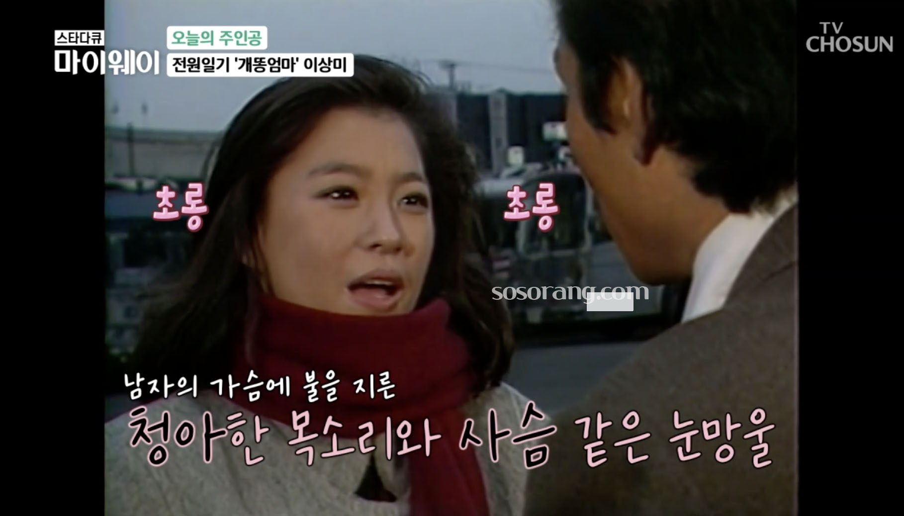 배우 이상미 전원일기 개똥엄마 시절 방송 장면