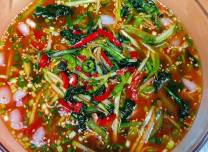 시원한 열무냉국 완성 모습