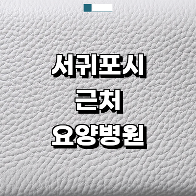 제주 서귀포시 요양병원