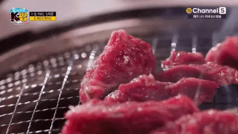 생소갈빗살이-석쇠-위에서-구워지는-모습