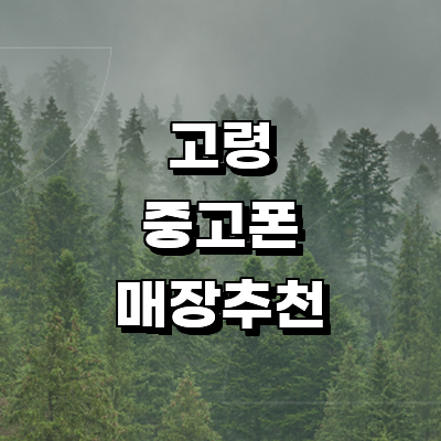 고령군 중고폰